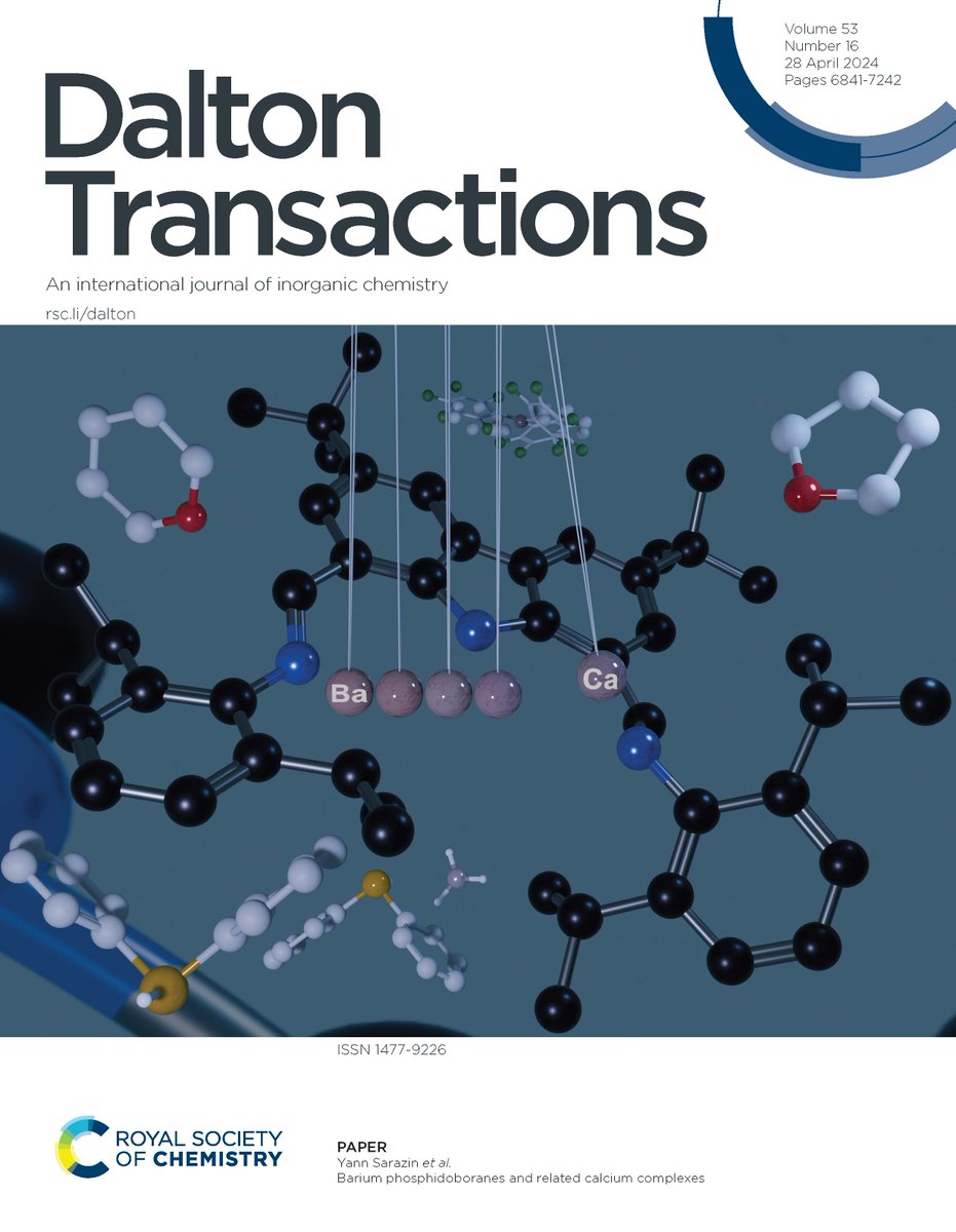 🔓Don't miss #OpenAccess work from Jean-Yves Saillard, Yann Sarazin & co on barium phosphidoboranes and related calcium complexes, as seen on this week's inside front cover⬇ pubs.rsc.org/en/content/art… 📍 @RennesUniv