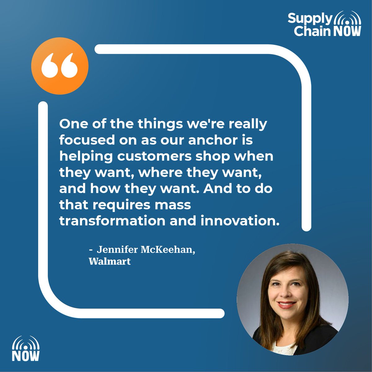 Missed out on this must-listen episode? @ScottWLuton & @Kevin_Jackson welcome Jennifer McKeehan, SVP, End to End Delivery at @Walmart, to discuss #retailsupplychain transformation. Sponsored by @Microsoft. #MSFTAmbassador #MicrosoftxNOW2024 🔊: bit.ly/3Q77gdt