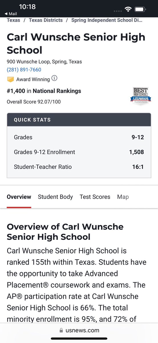 Ohhhhh how I loooovvve to seee it! Another congratulations is in order for @DrAlfredJames & @cwhs_springisd for being Nationally Ranked as one of the nation's best high schools! @SpringISD_Super @SpringISD @SISD_CoA