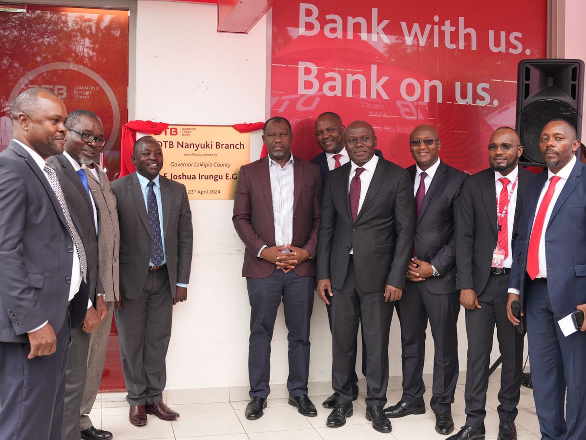 📣 We are now open in Karatina and Nanyuki! Proud to announce the opening of DTB Karatina Branch and DTB Nanyuki Branch earlier today.  We were honoured to have the Governor, Laikipia County, H. E. Joshua Irungu @GVNJoshuaIrungu, and Deputy Governor, H. E. Reuben Kamuri,…