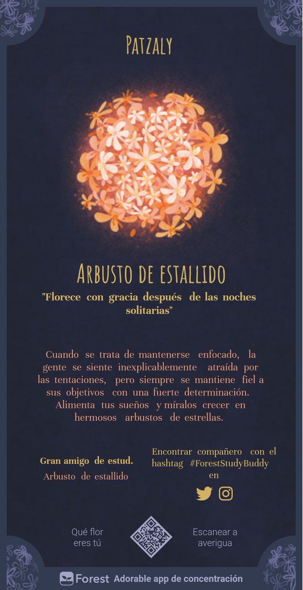 Patzaly1's tweet photo. #foreststudybuddy
Encontré mi flor de concentración. Uso esta app registrar y contabilizar el tiempo que dedico a escribir y leer, así me motivo y disciplino un poco más 🏵️🏵️🏵️El arbusto estallido me recuerda el cempasúchil y me hace sentir más michoacana, estando en Chiapas. https://t.co/7mq9CoidIR