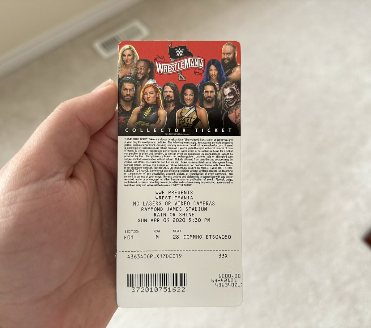 Look what I found today, my “collectors ticket” to what was supposed to be my first Mania