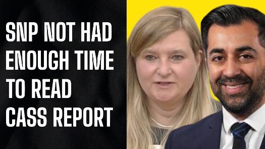 SNP Ministers claim they've not had enough time to read Cass Report & come to any decisions

Link to video below.