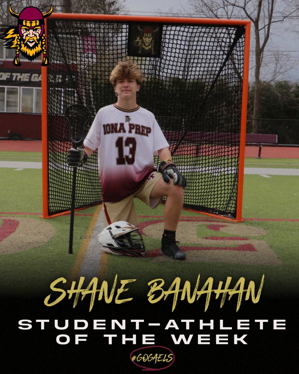 Student-Athletes of the Week - @ionapreplax Christian Tapia - 500th career faceoff victory Shane Banahan - Down 8-3 to CBA NJ, Shane scored 4 goals, including the game tying goal with 1 second remaining and the game winning goal in OT. In addition, Shane won 19/21 face-offs.
