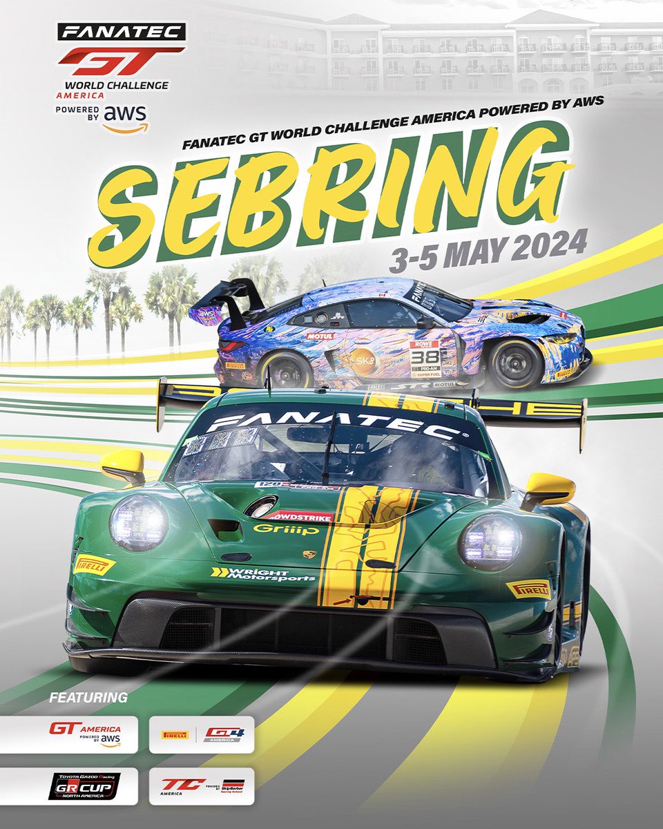 #GTSebring weekend is incoming 🔜 Come hangout in Motorsports most open paddock! Kids 13 and under are free ⬇️ 🎟️ bit.ly/GTSebring24 #FanatecGT #GTWorldChAm #GTAmerica #TCAmerica #GT4Americ #GRCup