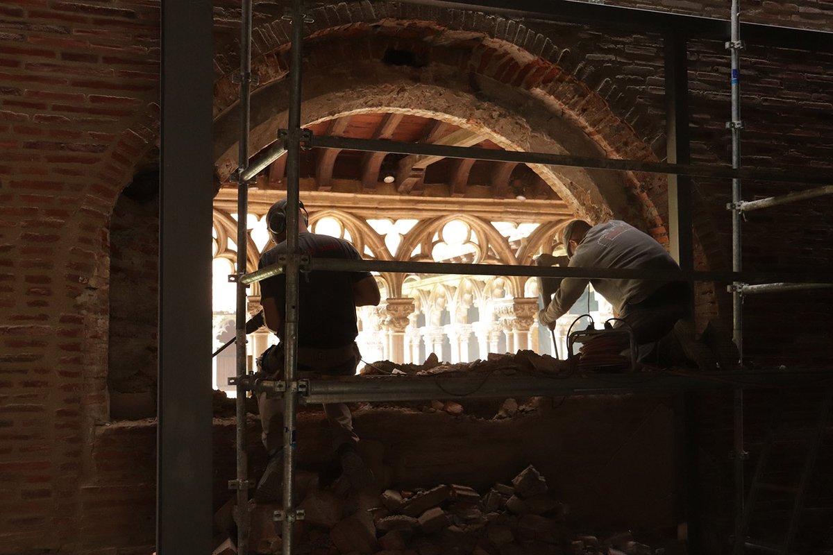 ⚒️ Nouvelle étape importante pour le chantier de construction du nouvel accueil ! 👉 Plus d'infos à lire sur notre site augustins.org/fr/actualites/… #museedesaugustins #architecture #patrimoine #toulouse