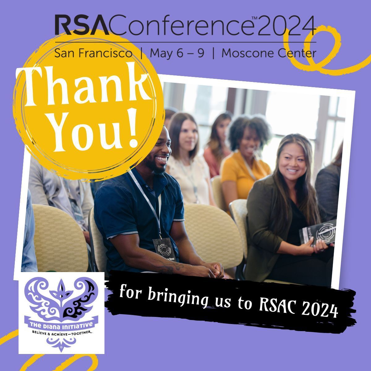 Thank you @RSAConference 2024 for sponsoring some of our members to attend your event! Congrats to Mariana, Oluwatobi, Sri Sowmya, and Melanie @botanicabeat! #RSAConference2024 #TDI2024 #LiftWhileYouClimb