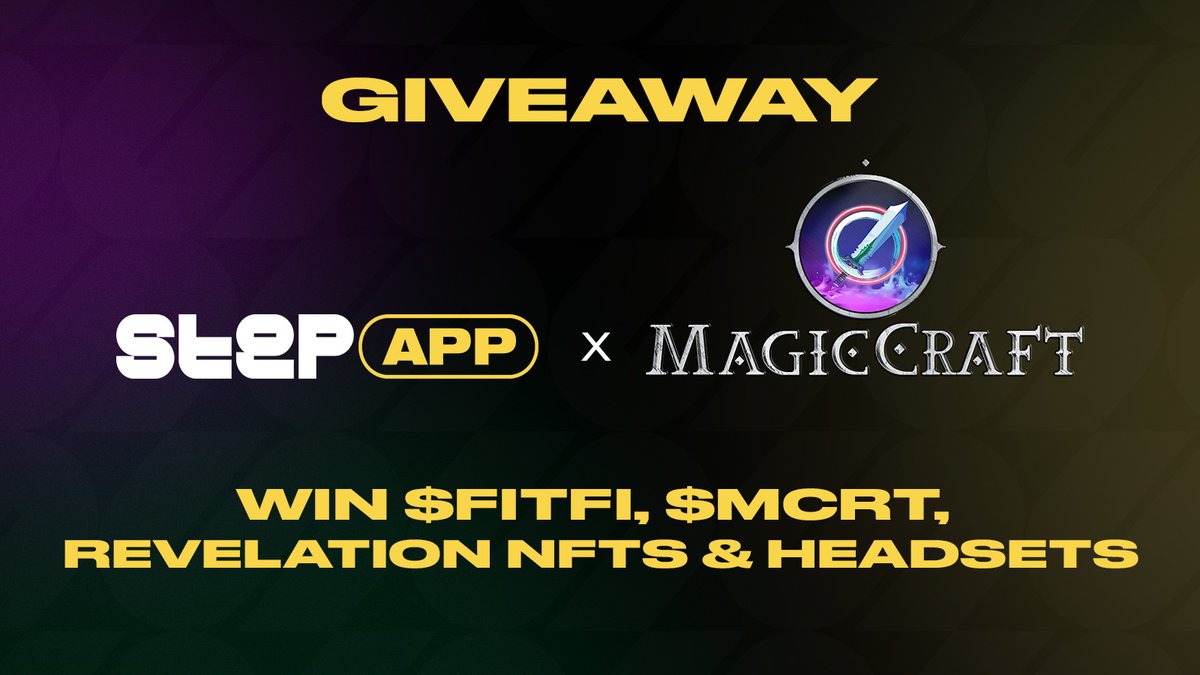 🎉 Step App & MagicCraft Galxe Campaign! 🏃🎮 Get ready for an exhilarating #galxe campaign happening from April 23rd to 30th, brought to you by #StepApp and @MagicCraft! 👉 app.galxe.com/quest/StepApp/… 🏆 Prize Pool: 10 x $20 worth of $FITFI 10 x $20 worth $MCRT 2 revelation #NFTs