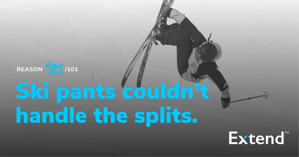 You weren’t quite ready for the black diamond, and your pants paid the price. Just stick to the apres ski activities next time.
ow.ly/o5LS50RcoAS
#productprotection #101reasons #whyExtend #accidentprotection