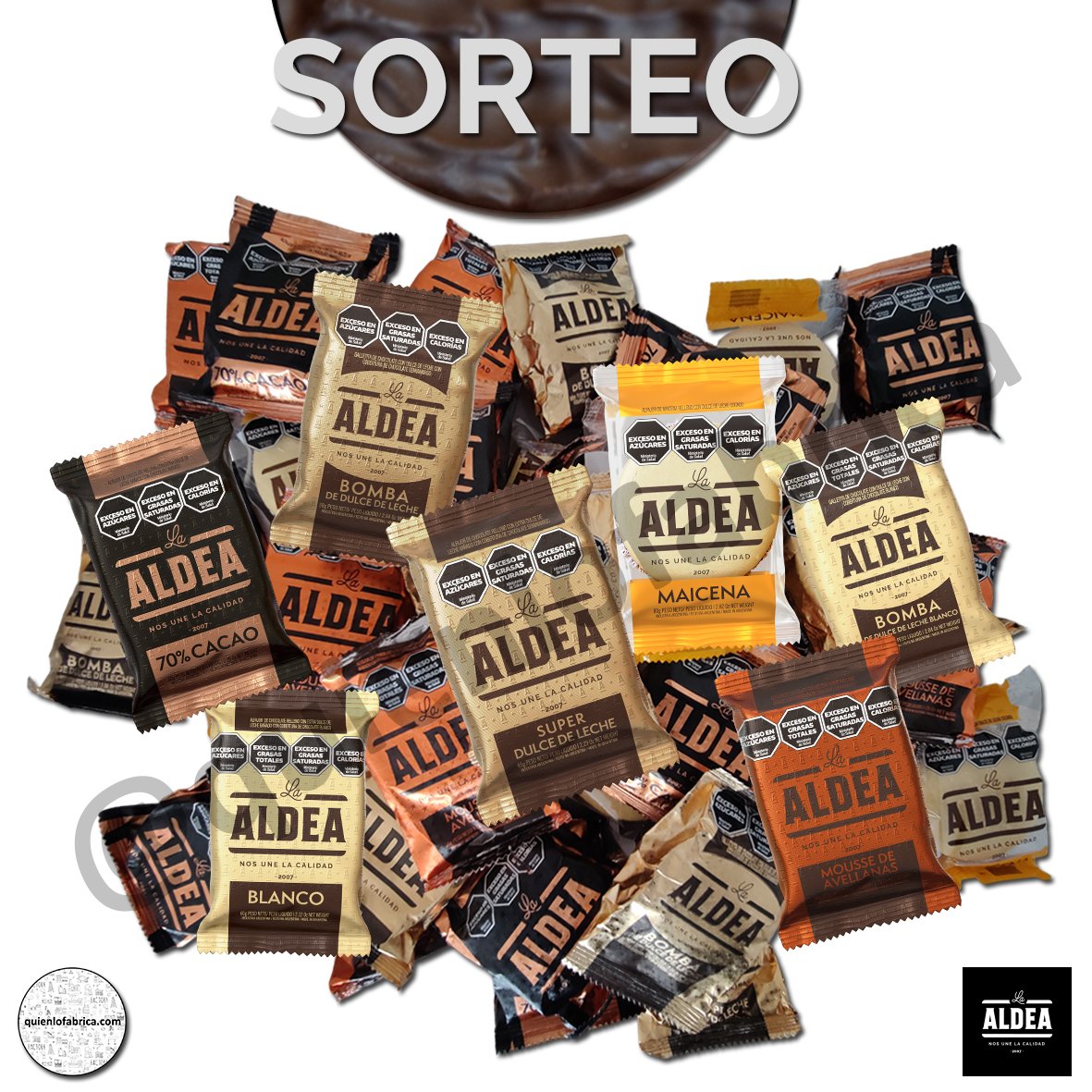 QuienLoFabrica's tweet photo. SORTEO en "X" (Twitter)
6 cajas de Alfajores y Bombas LA ALDEA!
Cómo participar? 
Seguinos, hace RT, like y completa este formulario 👉🏼 https://t.co/OjSxbQouKS
Válido para toda la Argentina, sortea 7 de Mayo 19hs. (envío a cargo de La Aldea)
#sorteo #alfajores
#quienlofabrica https://t.co/dTfaFGSk4f