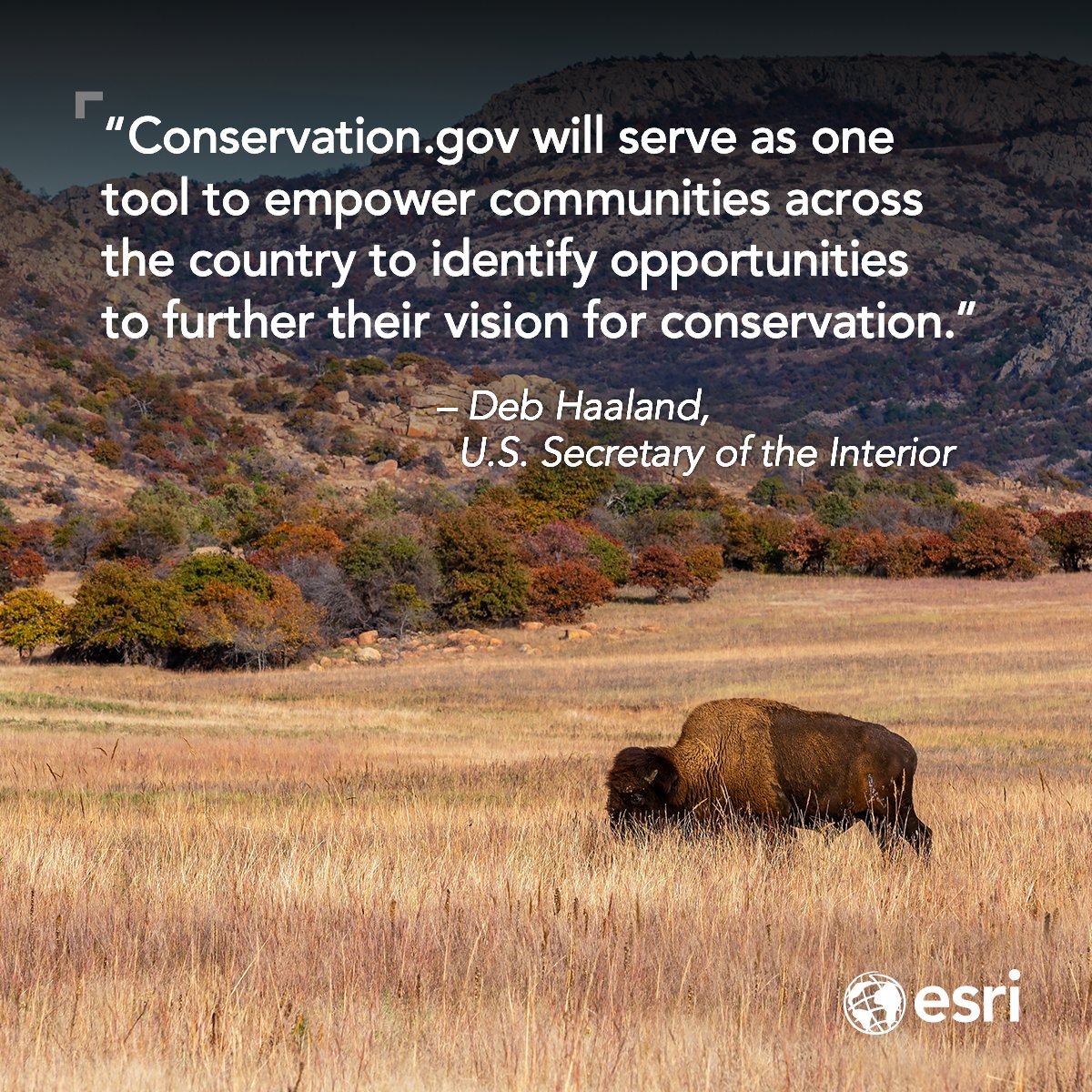 We're proud to support Conservation.gov, a new website from the @WhiteHouse that helps connect people with resources to conserve and restore U.S. lands, waters, and wildlife. conservation.gov #Conservation #30x30