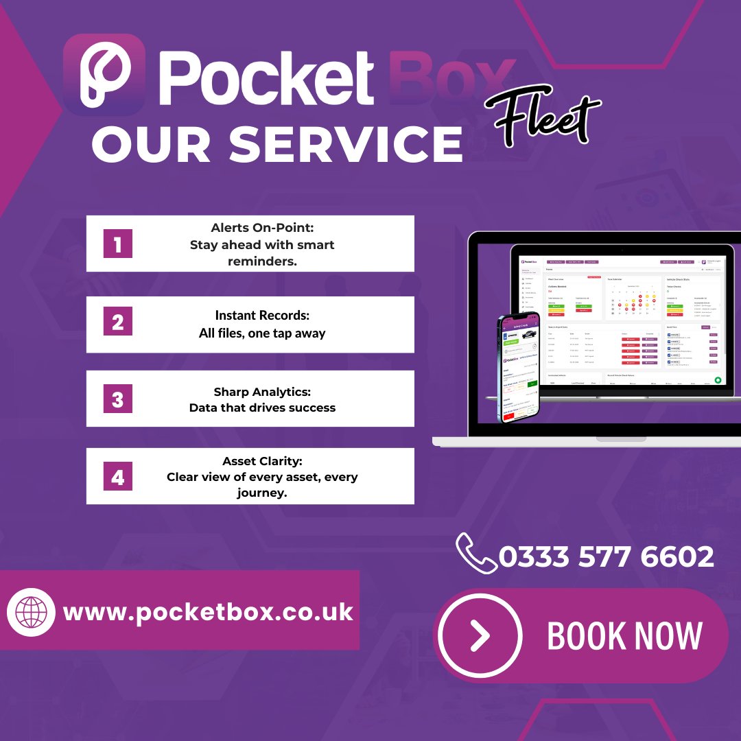 Streamline every mile, and manage every asset. With Pocket Box, you're in the driver's seat of efficiency. 🚗💼 #AssetManagement #FleetEfficiency #PocketBoxDifference