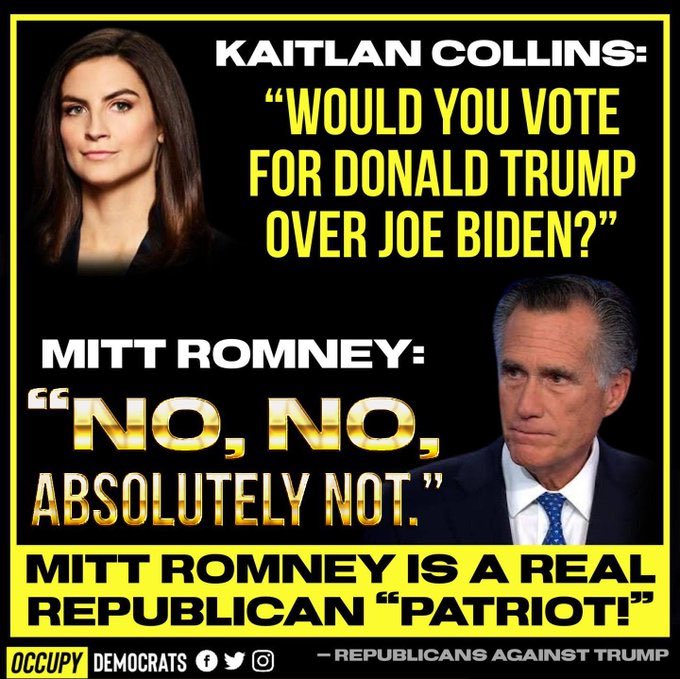 I’m with Mitt.. That’s a NO for me too! #Biden2024