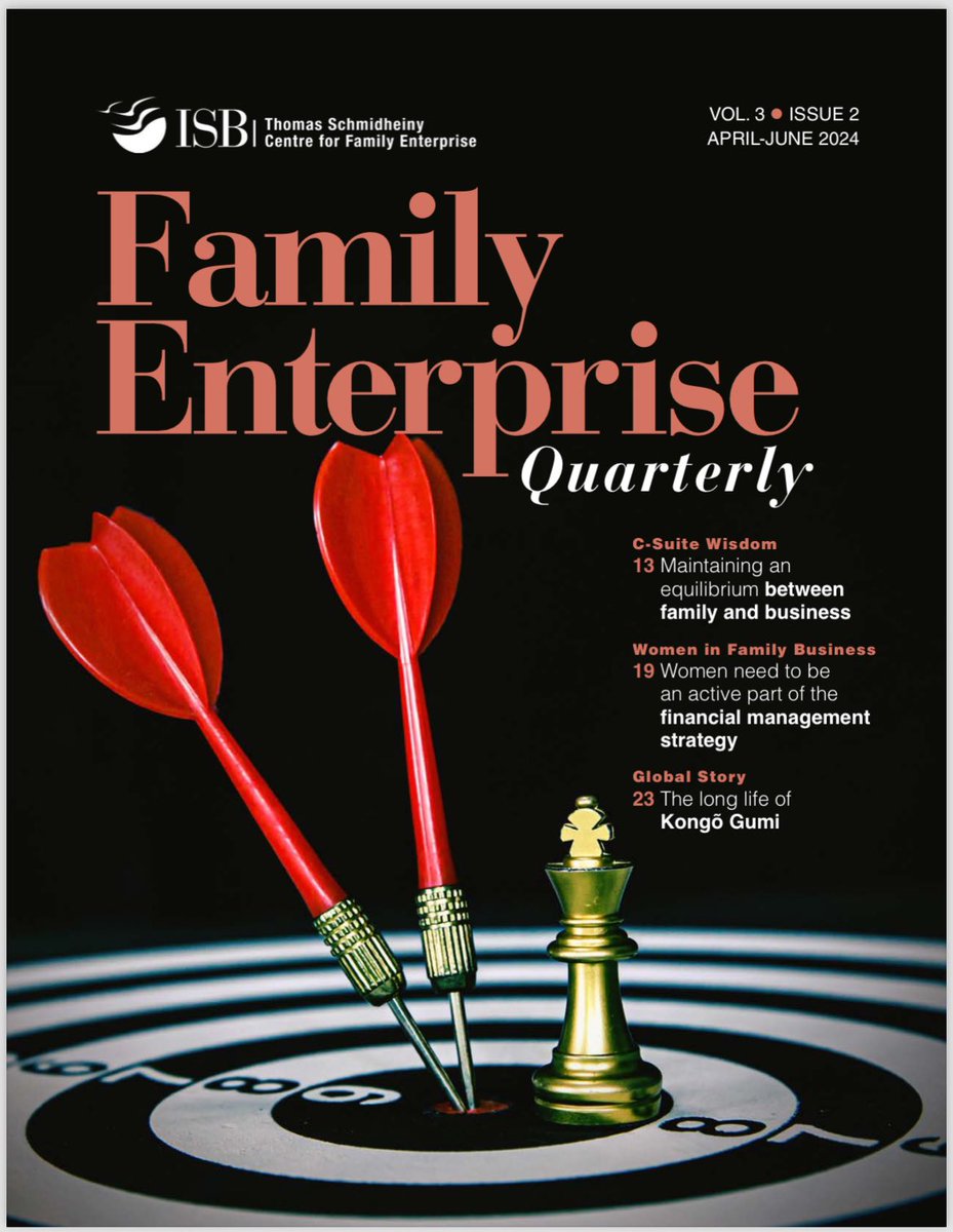 Introducing Family Enterprise Quarterly Vol 3 Issue 2, which showcases the inspiring stories of various family business legends. Join us in discovering the legacies these families have built through their entrepreneurial endeavours. 
tinyurl.com/bdfa6wvx
#ThS_CFE