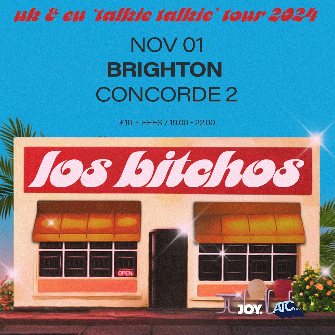 NEW SHOW 🔊 We're thrilled to announce that @losbitchos are coming to the @concorde_2 stage this November! 🎟 On sale 26th April at 10am
