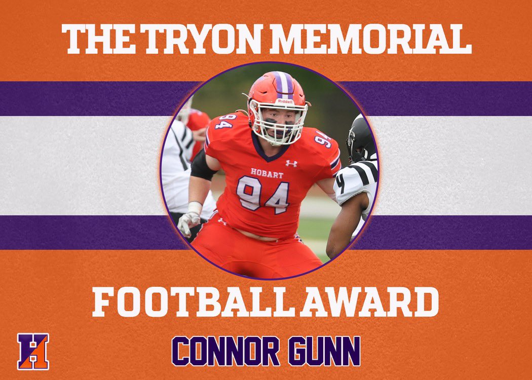 The Tryon Memorial Football Award - Most Outstanding Lineman #TheHobartWay