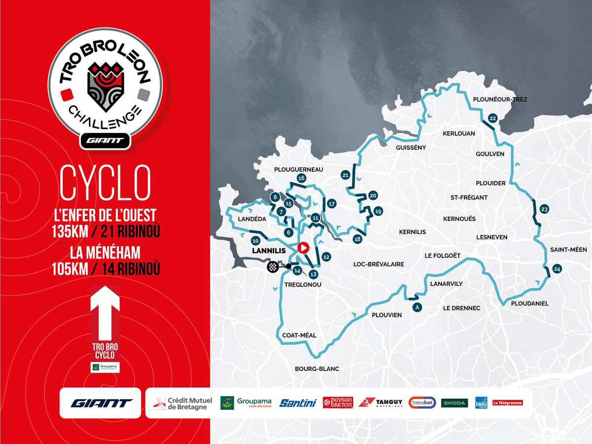 trobroleon's tweet photo. Découvre le parcours de ta cyclo au #TroBroLeonChallenge !
Entre L’Enfer de l’Ouest et La Ménéham, il y en aura pour tous les goûts ! 🚴

Discover the route for your cyclo in the #TroBroLeonChallenge!
Between L'Enfer de l'Ouest and La Ménéham, there's something for everyone! 🚴 https://t.co/hvWvexH6pn