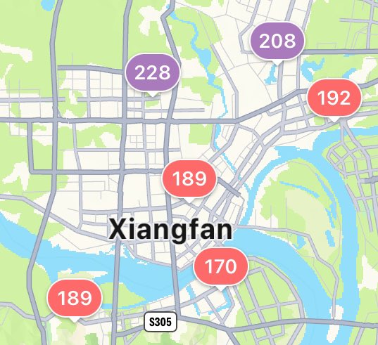 Xiangfan, China is experiencing unhealthy air quality. To see what your air quality is like, download our free app. #xiangfan #china #airquality #airpollution iqair.com/us/air-quality…