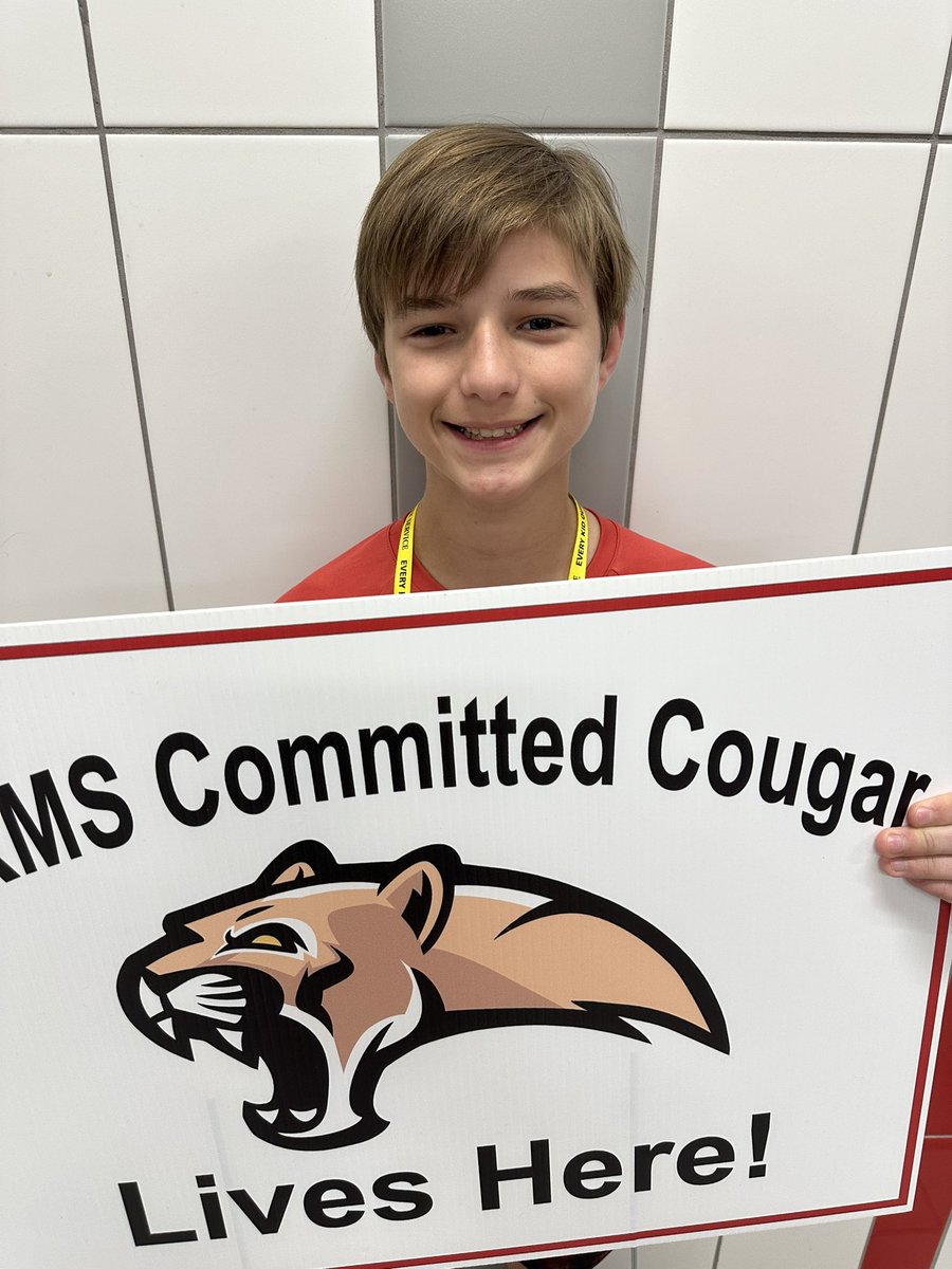 Congrats to Andrew Cox for being this week’s 7th grade Soccer #KMSCommittedCougar !
@HumbleISD @HumbleISD_ath @HumbleISD_KMS
@HISDParents
#KMSCougarPride