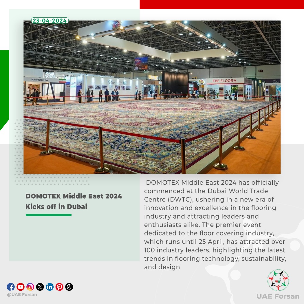 UAE_Forsan's tweet photo. #DOMOTEX Middle East 2024 Kicks off in #Dubai
@DomotexMiddleE
@DWTCOfficial https://t.co/86bimIQovI