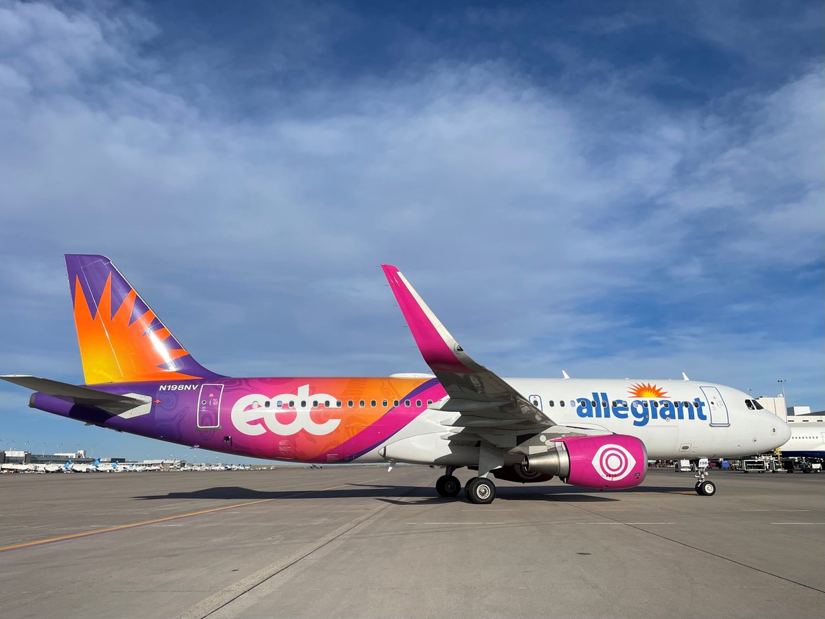 Going to @EDC_LasVegas this year? Hop on this @Allegiant daisy plane and vibe to your next adventure! 🌼 📸: Cindy W.