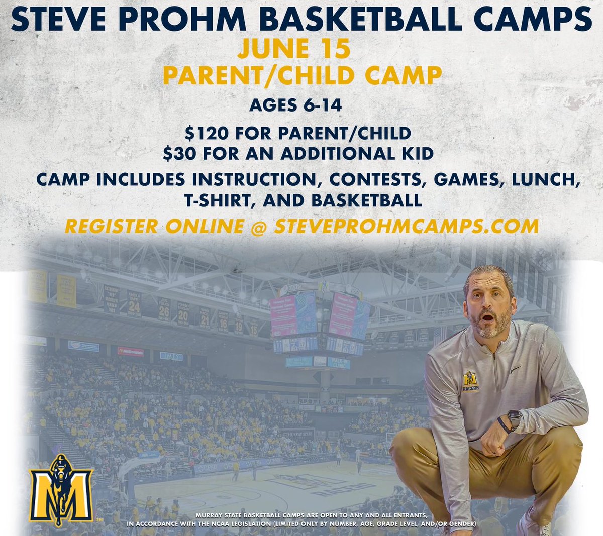 RacerNation!!! Sign up now for this special day with your son or daughter! The memories will least a lifetime and the sore muscles will be gone by the next weekend! lol