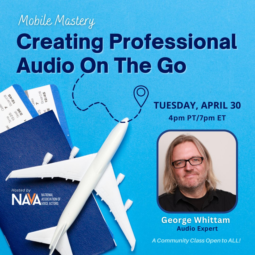 Want to travel but you feel tied to your home studio? What if you could get the same amazing sound quality from the road? In this class, George Whittam will help you break down the elements of creating a travel setup! Sign up at navavoices.org/classes #NAVAvoices