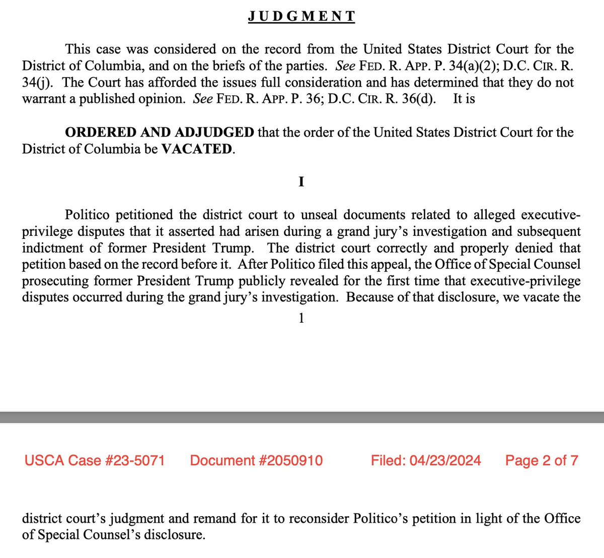 My reporter @kyledcheney now has a better record in court than I ever did in my short-lived, misbegotten stint as a lawyer. Congrats to Kyle for advancing an important fight for transparency. politico.com/news/2024/04/2…