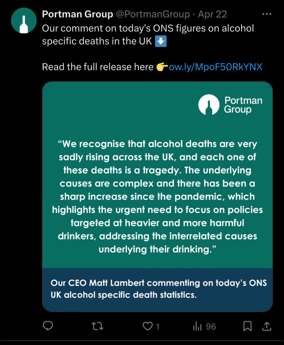 As usual Portman Groups response is: this is complex, sad, nothing to do with us, ignore WHO policy best buys. Somehow they don’t seem to mind linking any positive trend directly to their “responsibility” CSR efforts with no evidence whatsoever. Self regulation in action