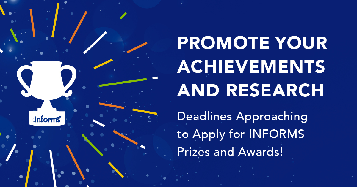 [Attn Students] Do you have an outstanding paper in the field of operations research and the management sciences? You could have a winning paper! Learn more about the INFORMS 2024 George Nicholson Student Paper Competition bit.ly/3Qhi48S Deadline: June 2 #orms #informs