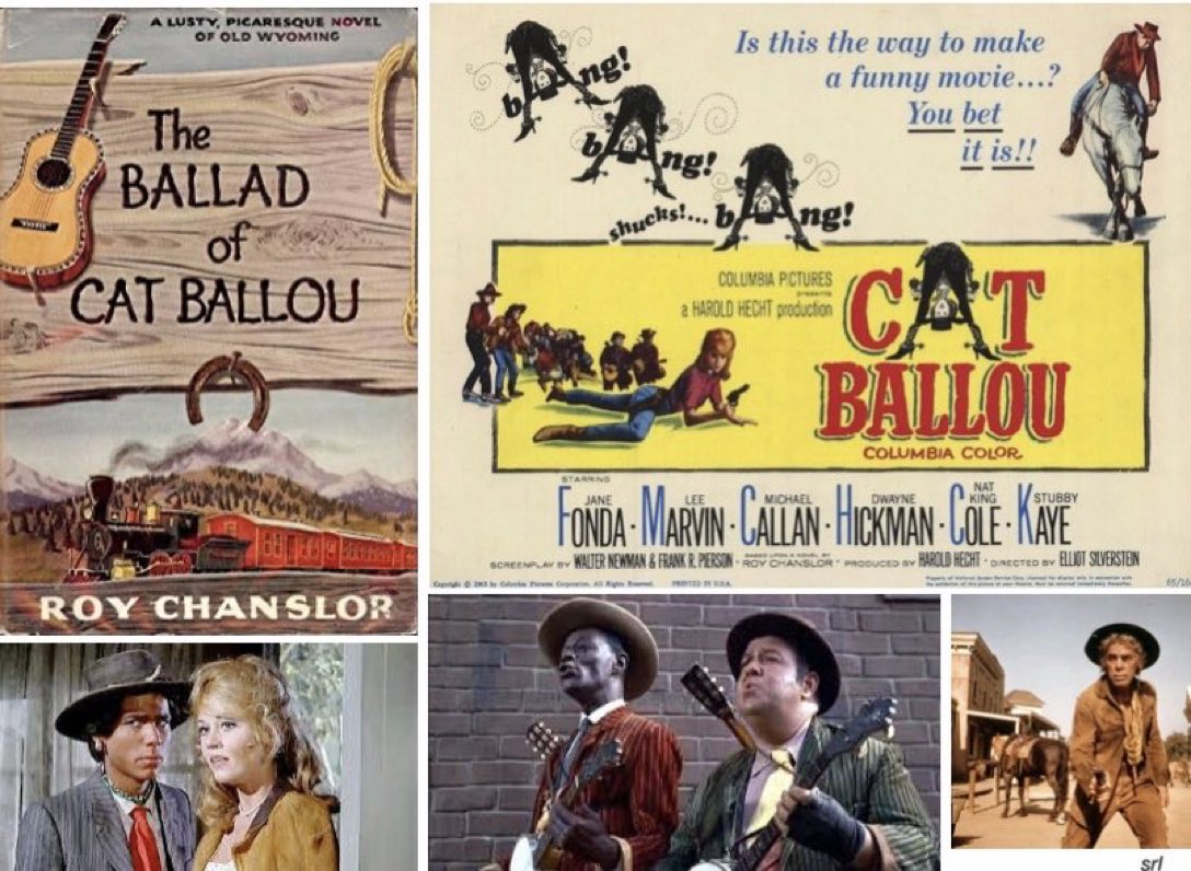 4:45pm TODAY on @Film4

The 1965 #Western film🎥 “Cat Ballou” directed by #ElliotSilverstein from a screenplay by Walter Newman & Frank Pierson 

Based on #RoyChanslor’s 1956 novel 📖 “The Ballad of Cat Ballou”
 
🌟#JaneFonda #LeeMarvin #MichaelCallan 

🎶#NatKingCole #StubbyKaye