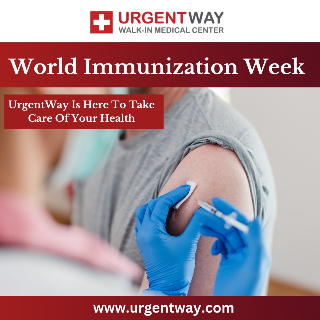 World Immunization Week is from April 22nd to April 28th. It's all about spreading the word on how important vaccines are in keeping us healthy. Let's celebrate and promote immunization together! 
UrgentWay Is Here To Take Care Of Your Health