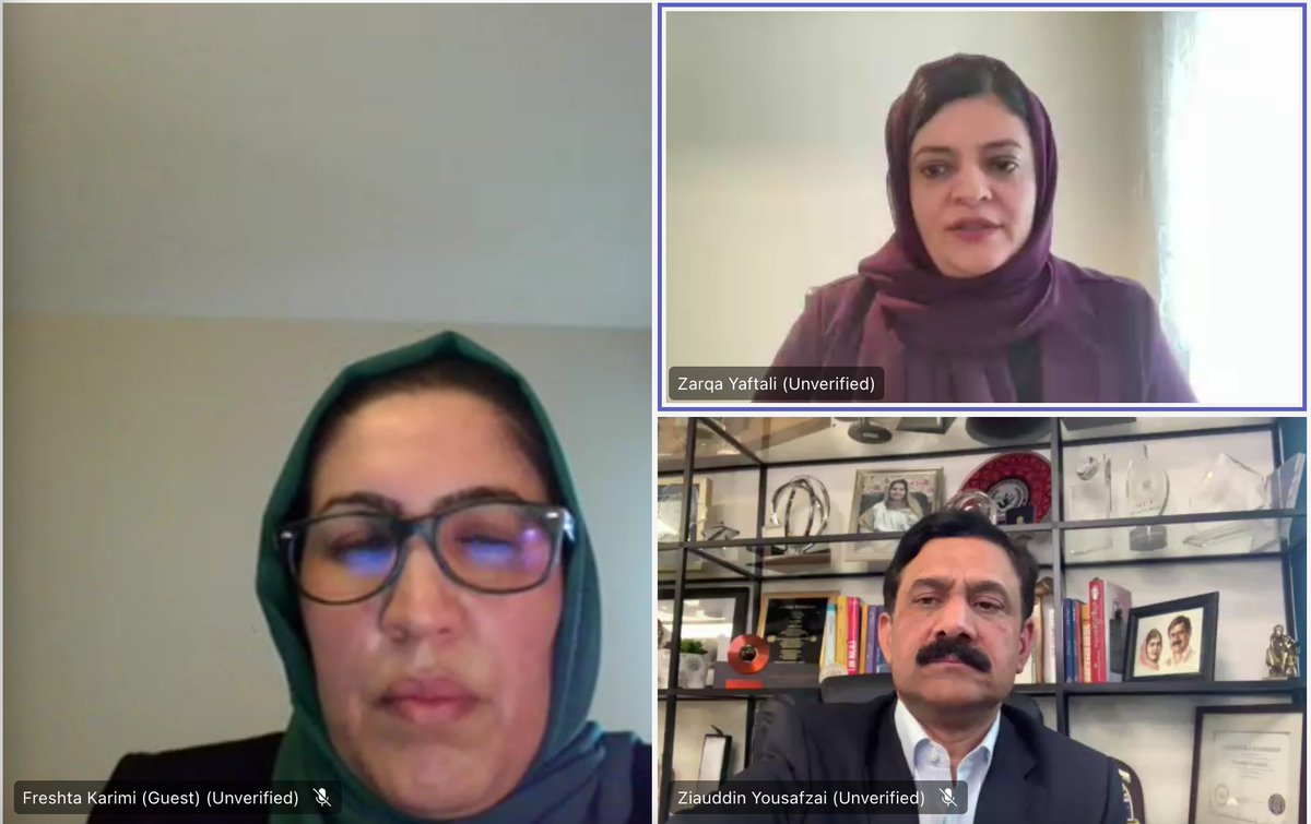 @akila_rad @SLPJustice @AtlanticCouncil @ZiauddinY @MalalaFund @AtefaTayeb 🗣️ @ZarqaYaftali: “Afghanistan is the worse country in the world to be a woman. Since Aug 2021 until now, the de facto Taliban authorities announced 150 edicts-95 of those restrict the rights of women. This is systematic discrimination against women & minorities in #Afghanistan.”