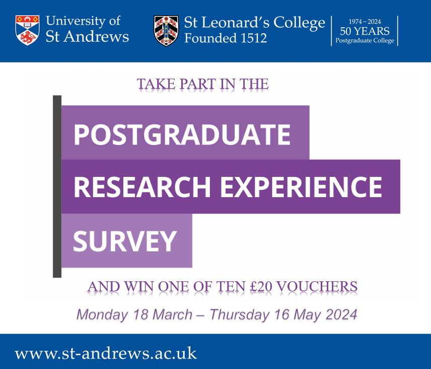 Calling all our PGR students; we want to hear from you! Take part in the Postgraduate Research Experience Survey (PRES) 2024, and win a £20 voucher! #PostgraduateLife ow.ly/R5gI50R5JLp