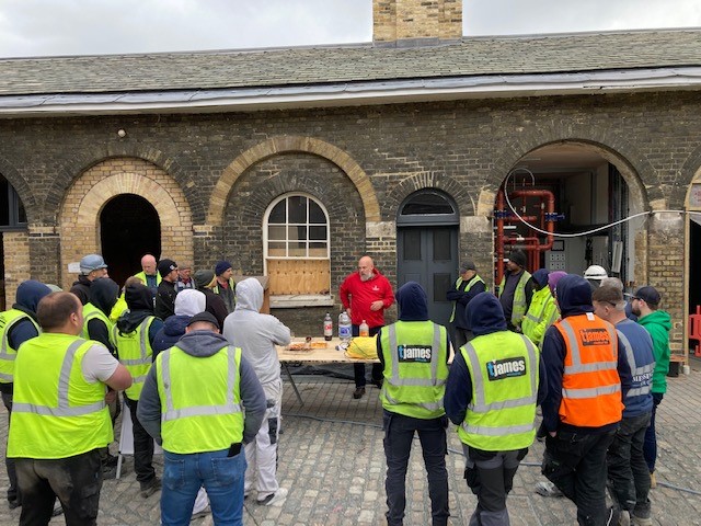 We are very grateful to have had the opportunity to host a #makeitvisible roadshow visit from the Lighthouse Charity yesterday at @RHChelsea Nearly THIRTY members of the team stood down for the presentation! @WeAreLHCharity #mentalhealthmatters #helpinsidethehardhat