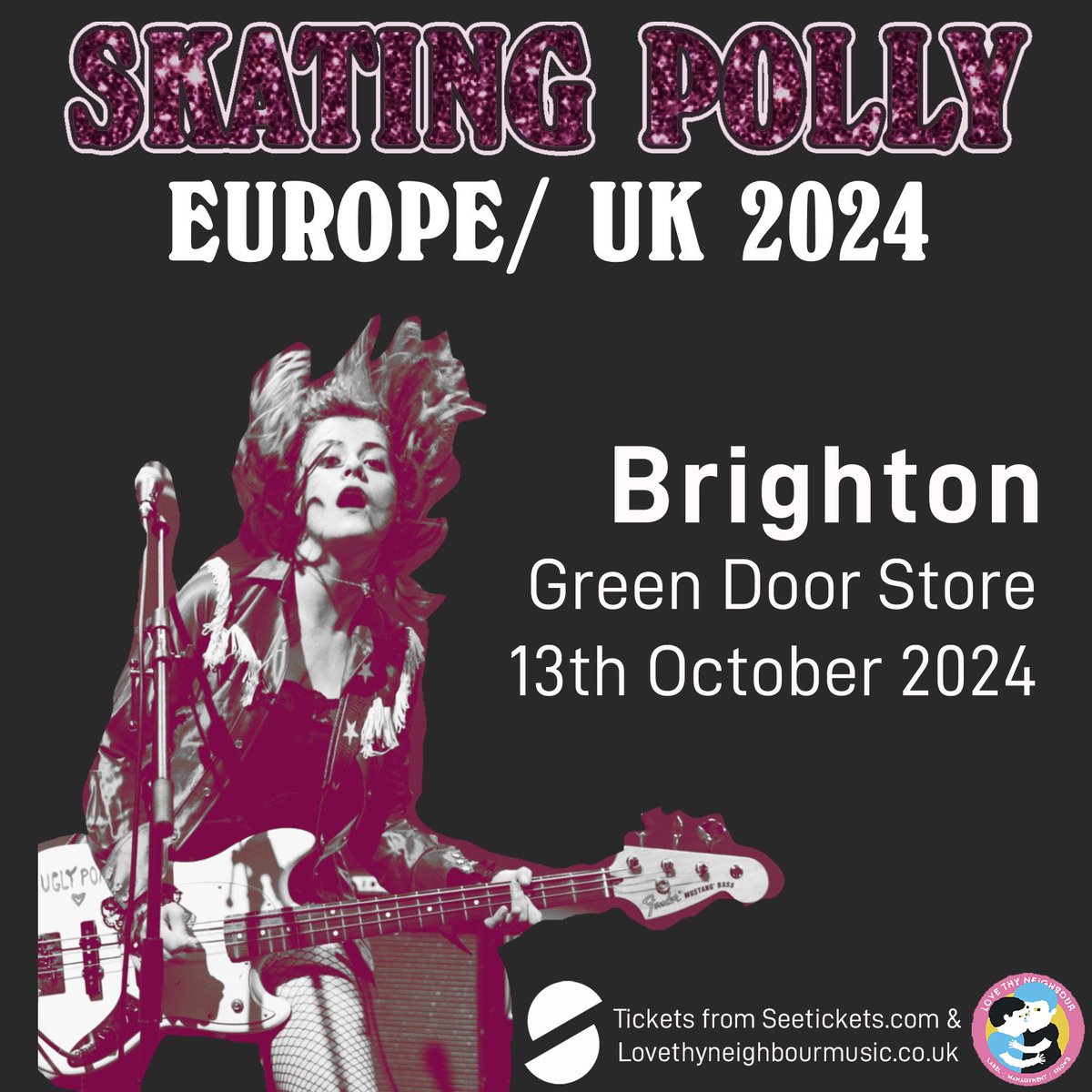 🛼New show!🛼 Oklahoma punks @SkatingPolly bring their chaotic live show back to Brighton! They've toured with Babes in Toyland and collaborated with X’s Exene Cervenka and Beat Happening’s Calvin Johnson, do not miss! 🏛 @greendoorstore 🎫 Onsale now from @seetickets + our site