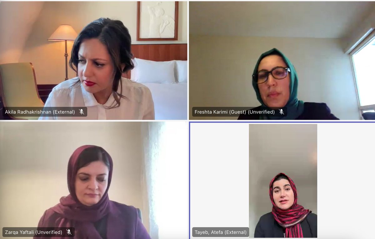 @akila_rad @SLPJustice @AtlanticCouncil @ZiauddinY @MalalaFund 🗣️ @AtefaTayeb: “We must call for collective action for accountability, justice, human rights & to recognize #GenderApartheid, by standing together we can work towards a future where everyone in #Afghanistan regardless of gender can live in dignity, equality & freedom.”