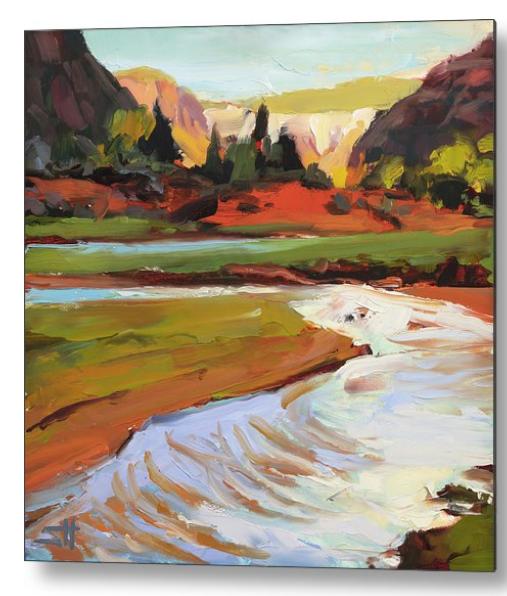 Regardless of its size, a stream or river makes an impact on the landscape it flows through.

Gentle Flow in Zion metal print -- 2-steve-henderson.pixels.com/featured/gentl…

#water #zion #nationalpark #hiking #nature #travel #utah #art #buyintoart #landscape #painting