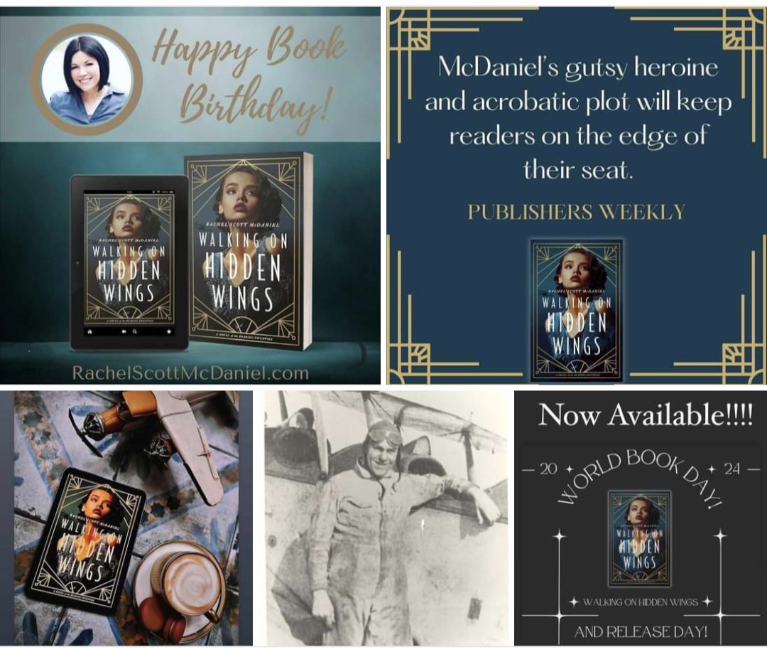 Happy book birthday! @rachelsmcdaniel
I loved this fascinating story about the barnstorming era in aviation right after WWI. My great uncle was an army mechanic who worked on the Curtiss Jenny Biplanes! #WalkingonHiddenWings is filled with aviation, mystery & second chances ❤️