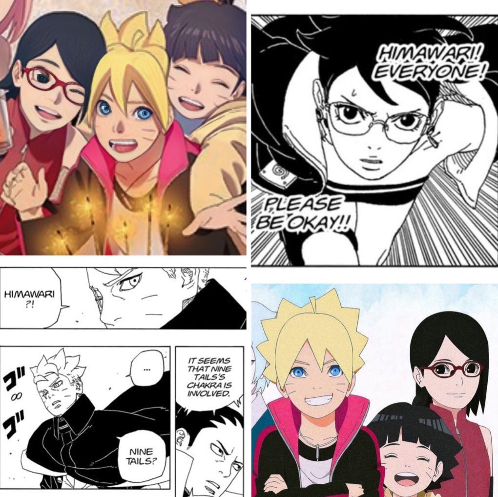 Boruto and Sarada both just really
worried about Himawari ❤️