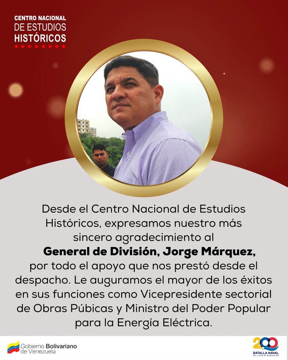 Desde el #CNEH agradecemos y apoyamos al General de División Jorge Elieser Márquez Monsalve por su nueva designación 👏👏👏