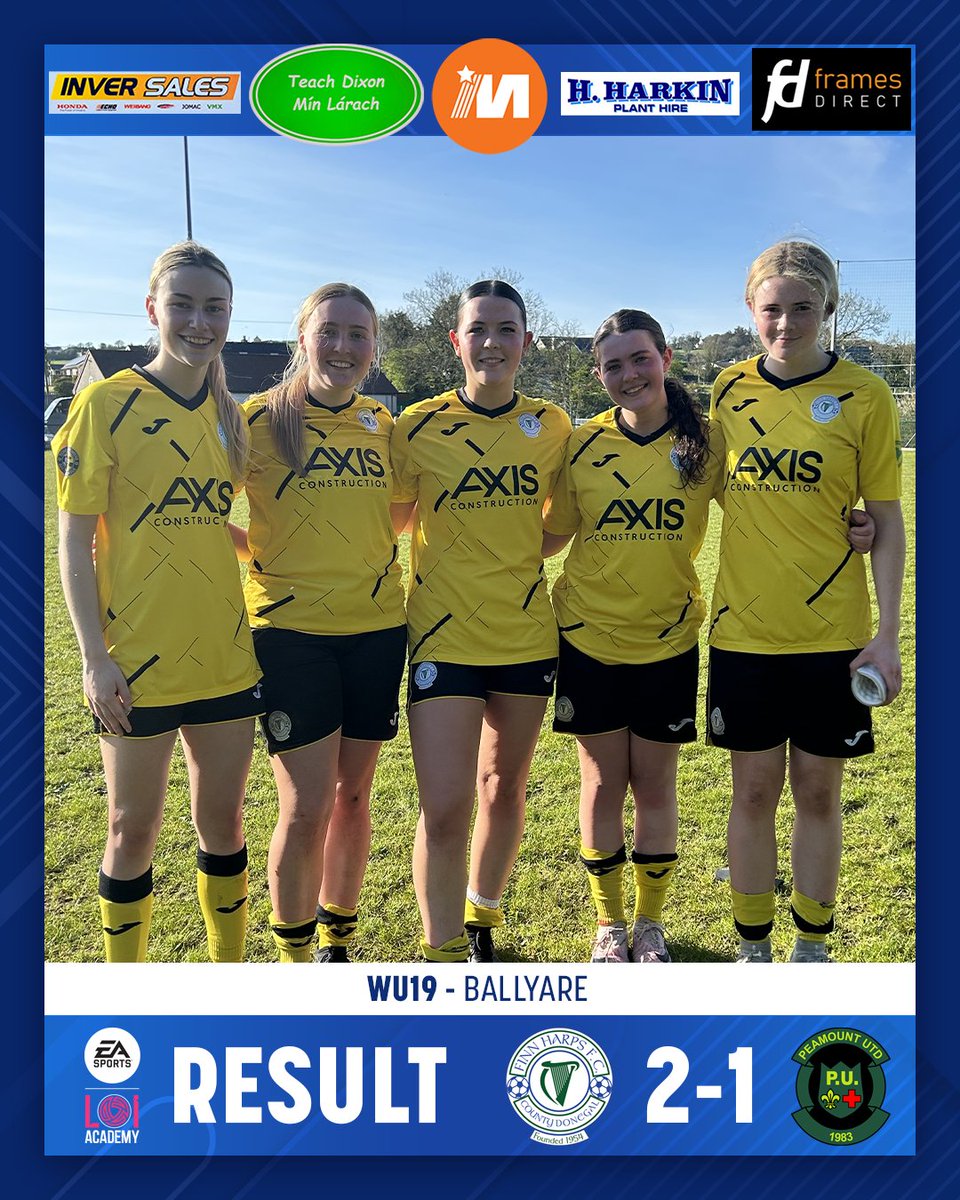 Our WU19s took the 3 points in a thrilling encounter at Ballyare on Sunday afternoon, with a 2-1 win over Peamount Utd.

Two 2nd half goals from Aislinn Coll and Roisin Lynch earned the comeback victory for the side. Erika Gallagher, Mary Anne Ward & Heidi Gill shared the POTM.