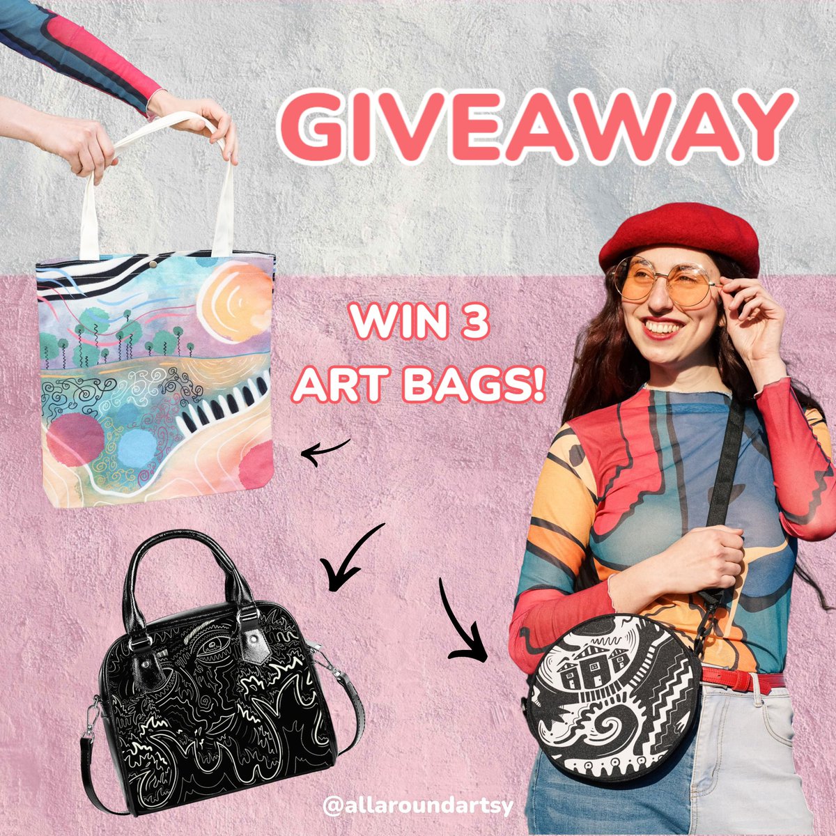 Hey fashion friends!! I decided to have a little fun today and run a giveaway on my Instagram! I'm giving away all 3 of my new original art bags! YAY! 🎁✨ If you're interested, here's where you can enter: instagram.com/p/C6G-JCiAqh-/…