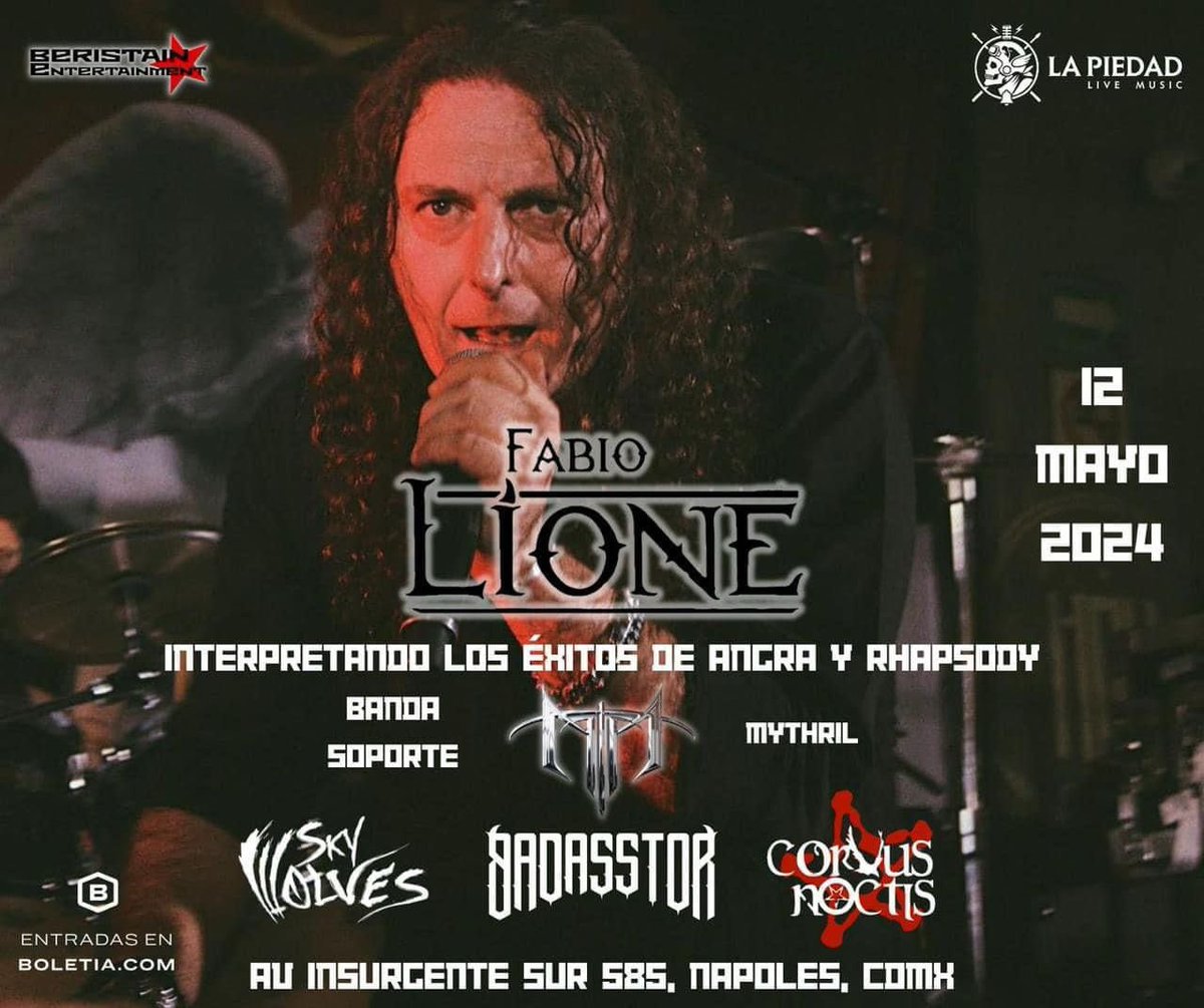 @fabiolione_com @BeristainEntmt 12 Mayo 2024 La Piedad Live Music fabio-lione.boletia.com
