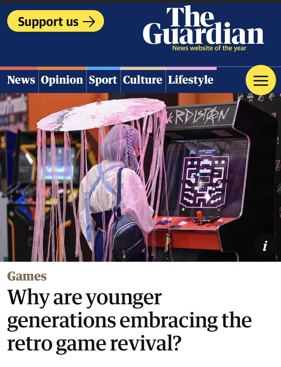 I spoke with The Guardian about the youths and their perma obsession with retro gaming. 🤓🕹️👾 Why do they love it so much? Take a peek! 👇🏻 tinyurl.com/4ffcjmzu