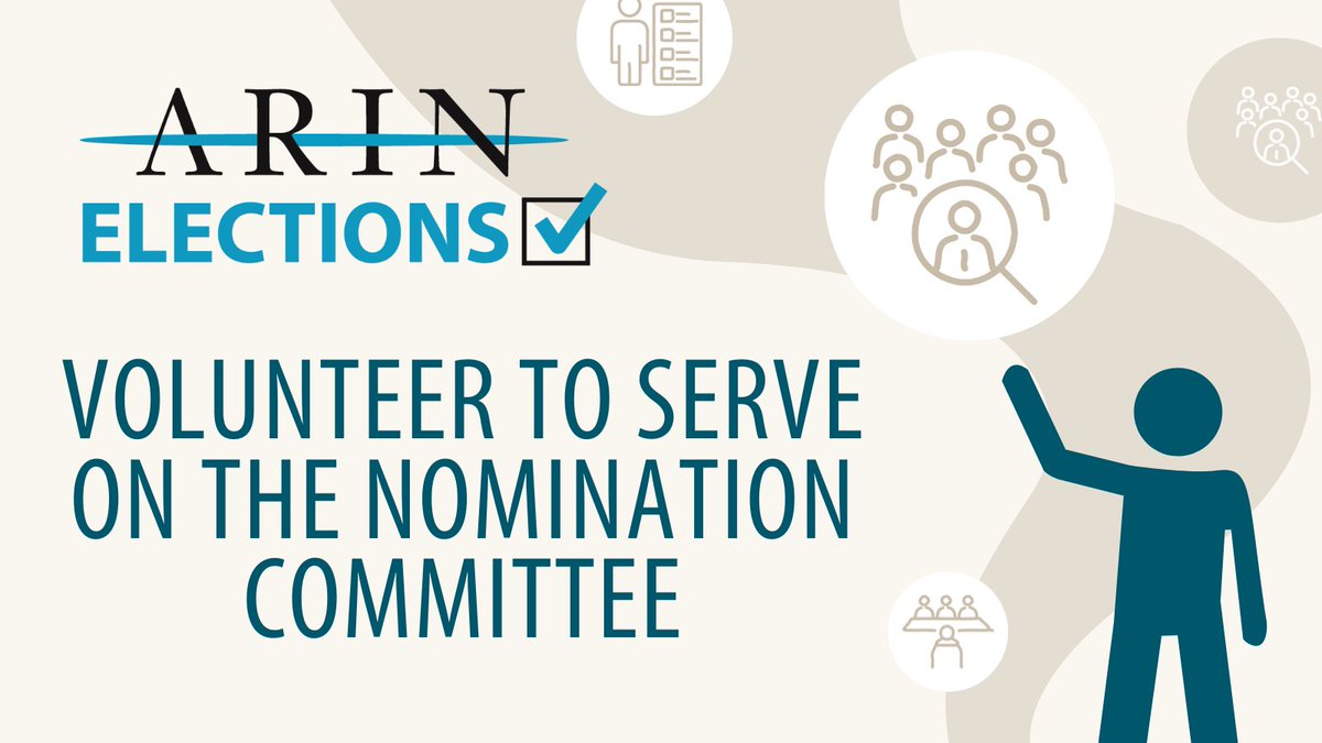 It’s time to kick off the 2024 ARIN Elections cycle! As always, everything starts with participation from our community. The Nomination Committee seeks volunteers to help recruit candidates for the Board, AC, &amp; NRO NC — fill out the questionnaire by 6 May: arin.net/announcements/…