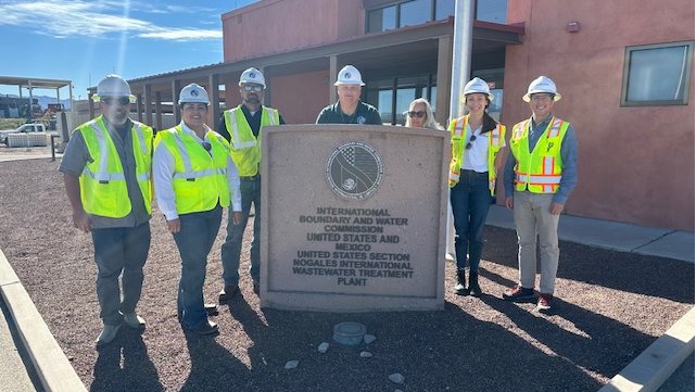 The @usibwc Enterprise Asset Management Team visited the Nogales International Wastewater Treatment Plant with an Asset Condition Assessment Team from @Arcadis_NA to assess the plant's current capital needs. ibwc.gov #water