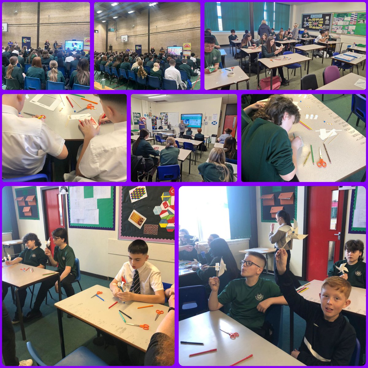 S1 had a great time today, taking part in a STEM activity. They learned about different careers in STEM and got to design and create their own wind turbines! Thank you to @STEMAZING1 @DNEEkoSTEM for delivering such a STEMazing event! #creativity #courage #curiosity