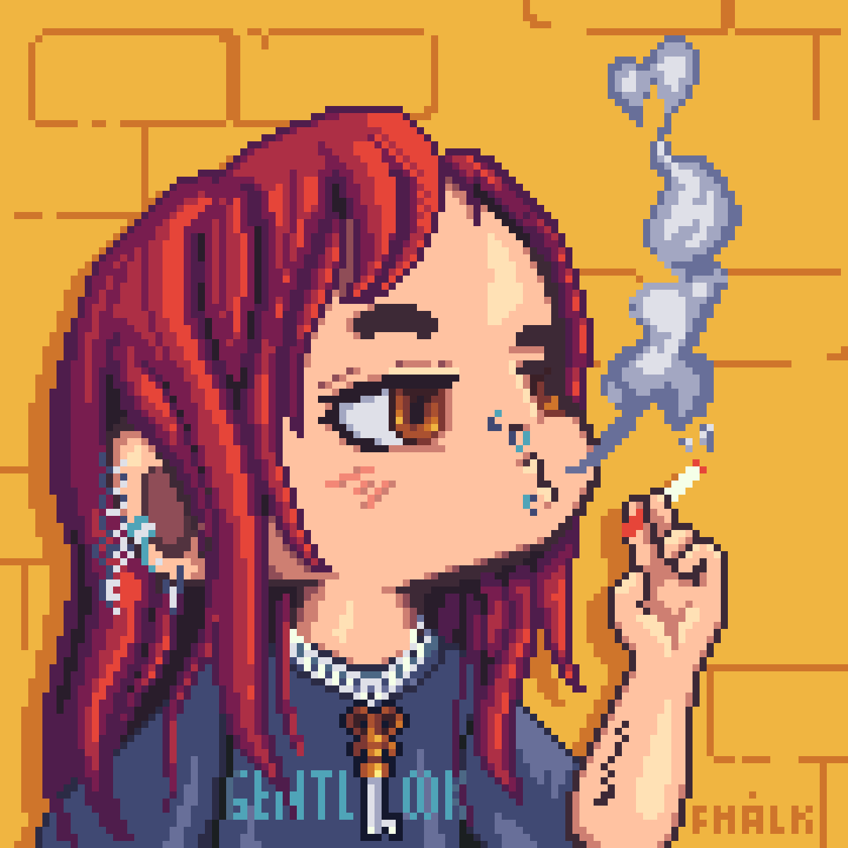 Fhalk_Pixel's tweet photo. @PixelArtJourney Hey thanks! here's mine 💜💜 https://t.co/U0cwcZMMz9