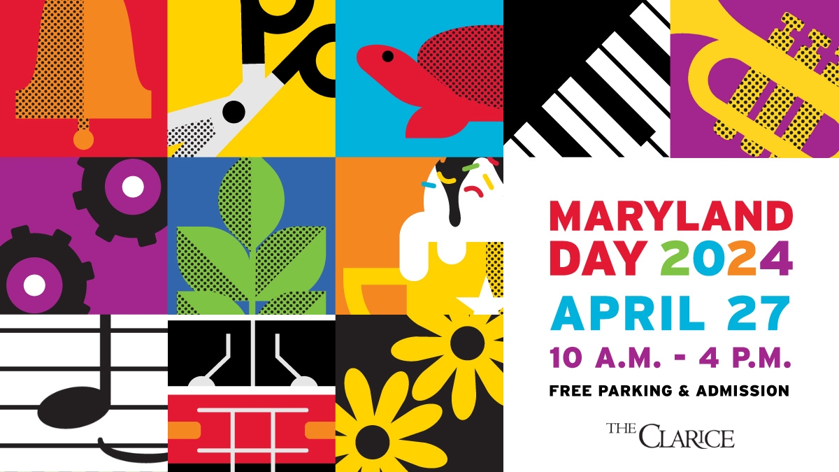 Explore the creativity of Terps and the local community on Maryland Day! This annual campus-wide open house features artistic and creative performances, experiences and activities at The Clarice. Explore Arts Events → go.umd.edu/md24clarice